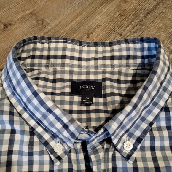 J. Crew Classic Fit Button Up Light Weight Plaid Shirt Mens Size XXL - Picture 3 of 7